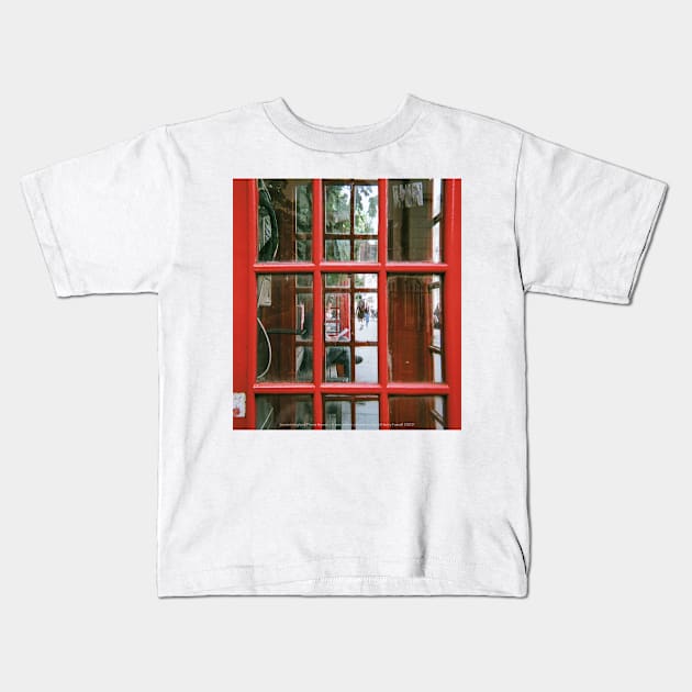 London England phone boxes A frame within a frame Kids T-Shirt by Fussell Films